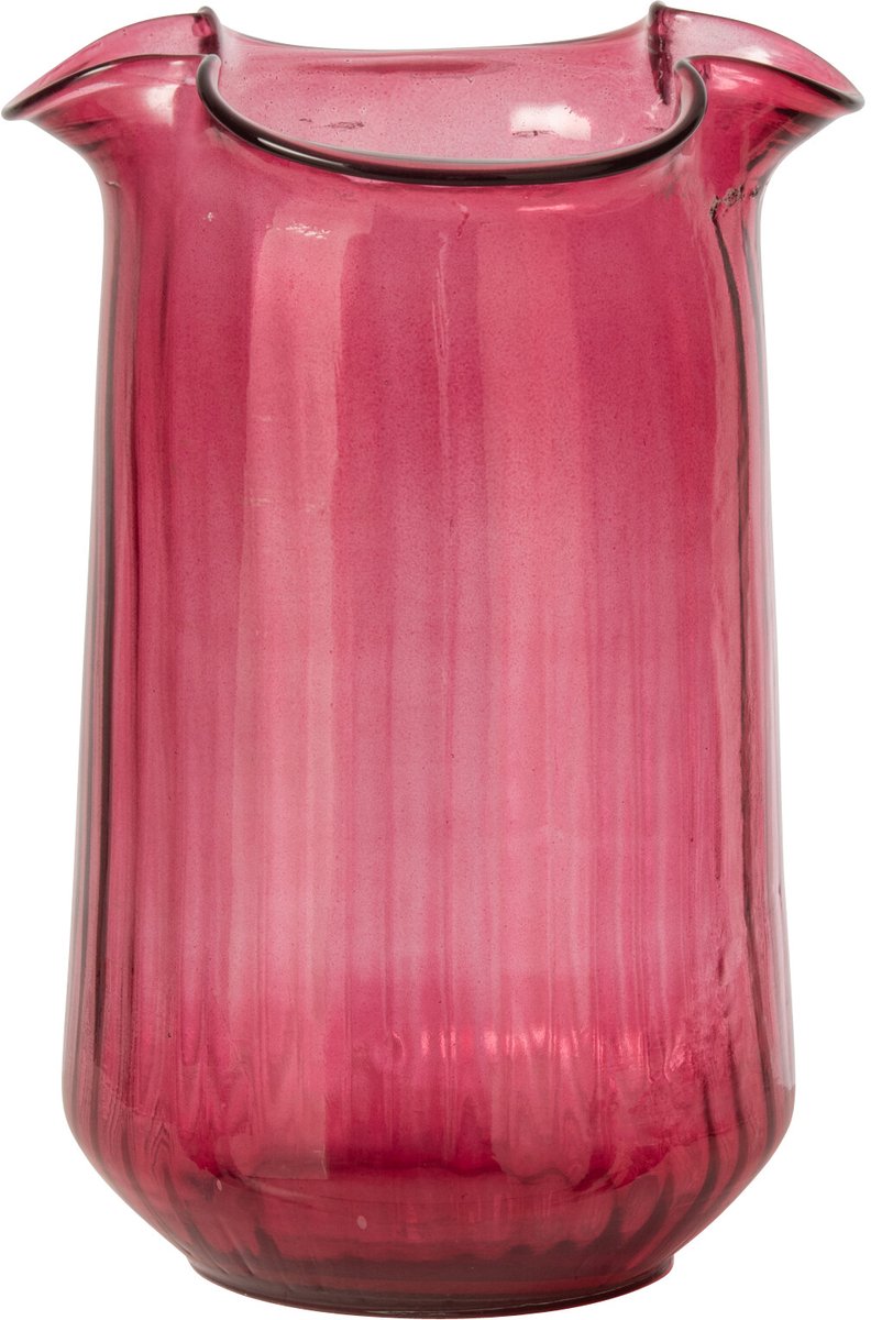 J-Line Vaas - glas - fuchsia - medium