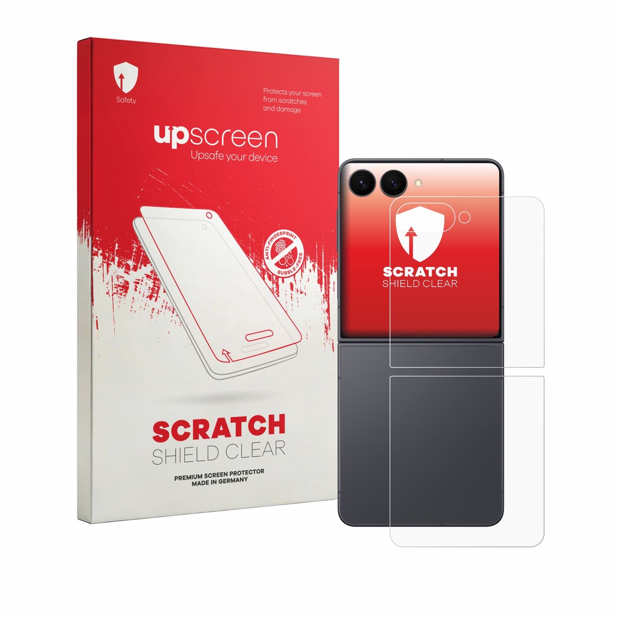 upscreen - Screenprotector voor Samsung Galaxy Z Flip 8 (Achterkant) - Folie Beschermfolie transparant