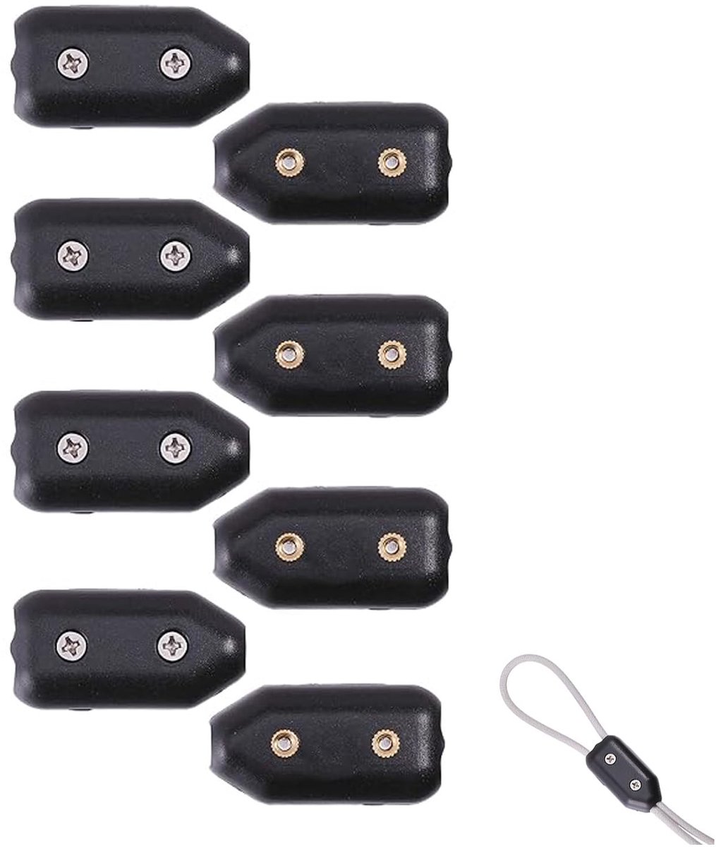4 stuks kabelklemmen 10 mm van kunststof, herbruikbare kabelverbinders voor 9-10 mm nylon touwen, geschikt voor huisdieren, nylon touwklemmen en veelzijdige toepassingen voor 3/8 inch kabelklemmen (9