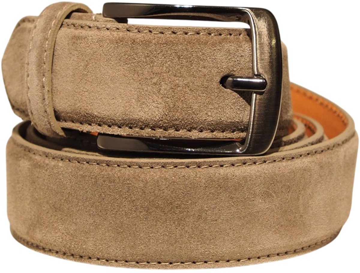 Rehab taupe suède heren riem