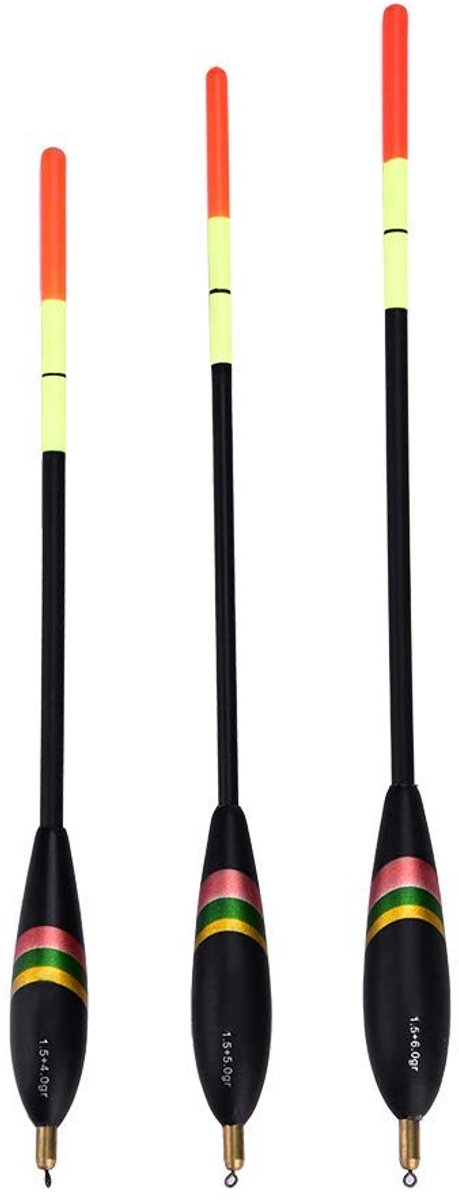 Grof Visdobbers, Visaas Drijft Bobbers 3 Stuks Geladen Waggler Drijft Visdobbers, Gewogen Visdobbers 1.5 + 6g, 1.5 + 5g, 1.5 + 4g