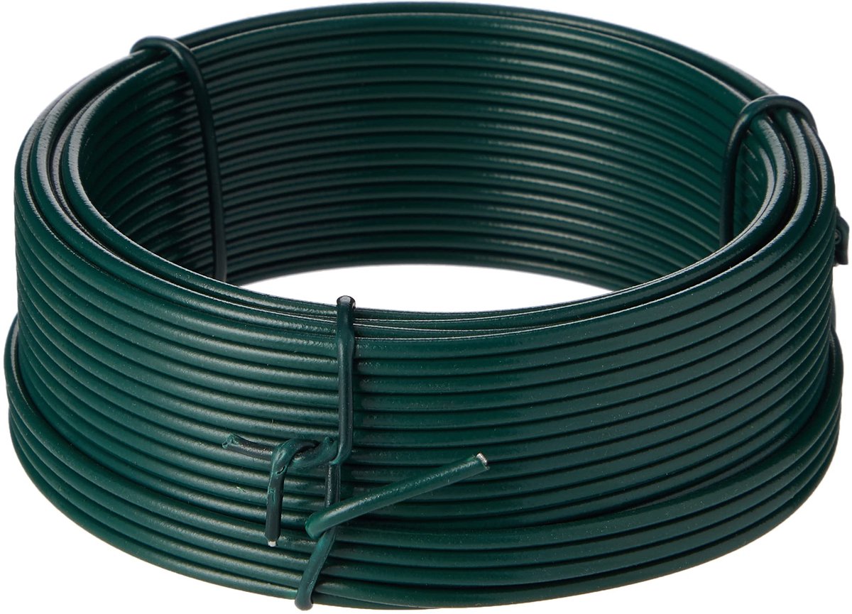 Hardware BH00135 2 mm x 15 m plastic gecoate tuindraad - groen