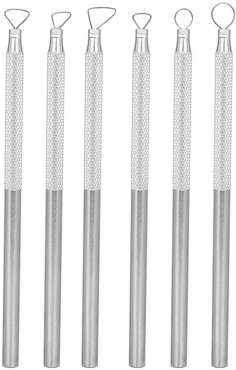 6 stks/set x Carving Schraper-Keramische Detail Gereedschap, Aluminium Graveren Carving, Schraper Klei Aardewerk Beeldhouwen Tool Set