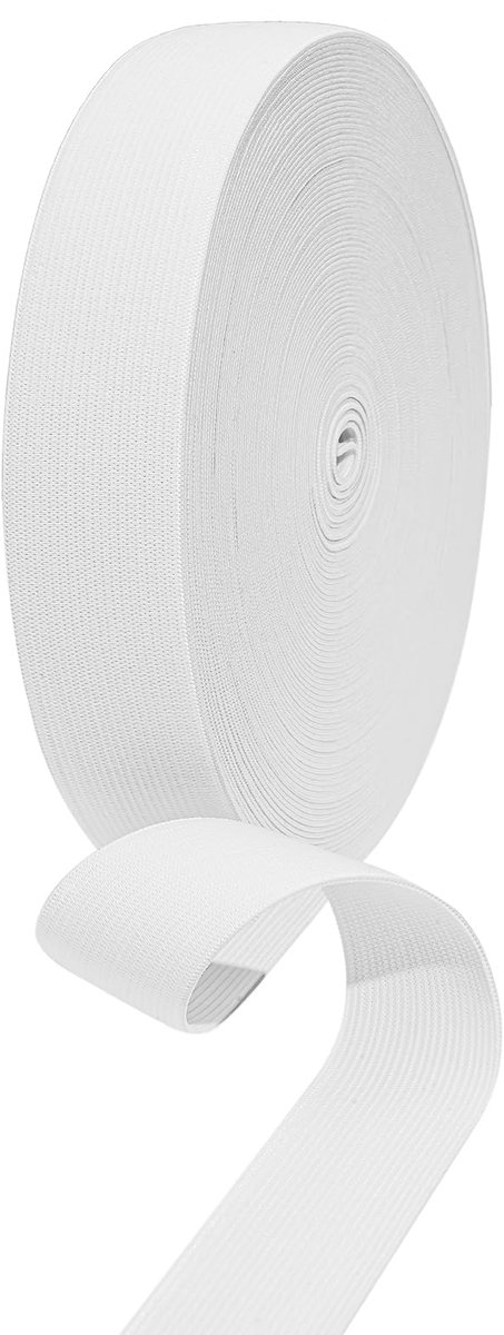 Elastiek 3,5 cm breed, sterk elastisch band, wit, elastische gummilitze, broekelastiek, huistextiel, naai-accessoire, elastiek voor DIY en knutselen (wit, 3,5 cm)