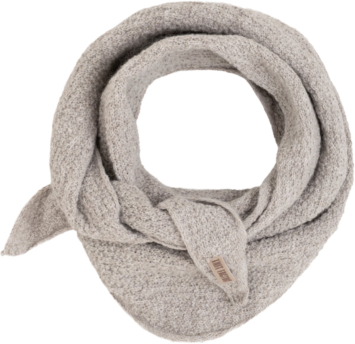 Knit Factory Yuna Mini Driehoeksjaal - Iced Clay - 125x35 cm