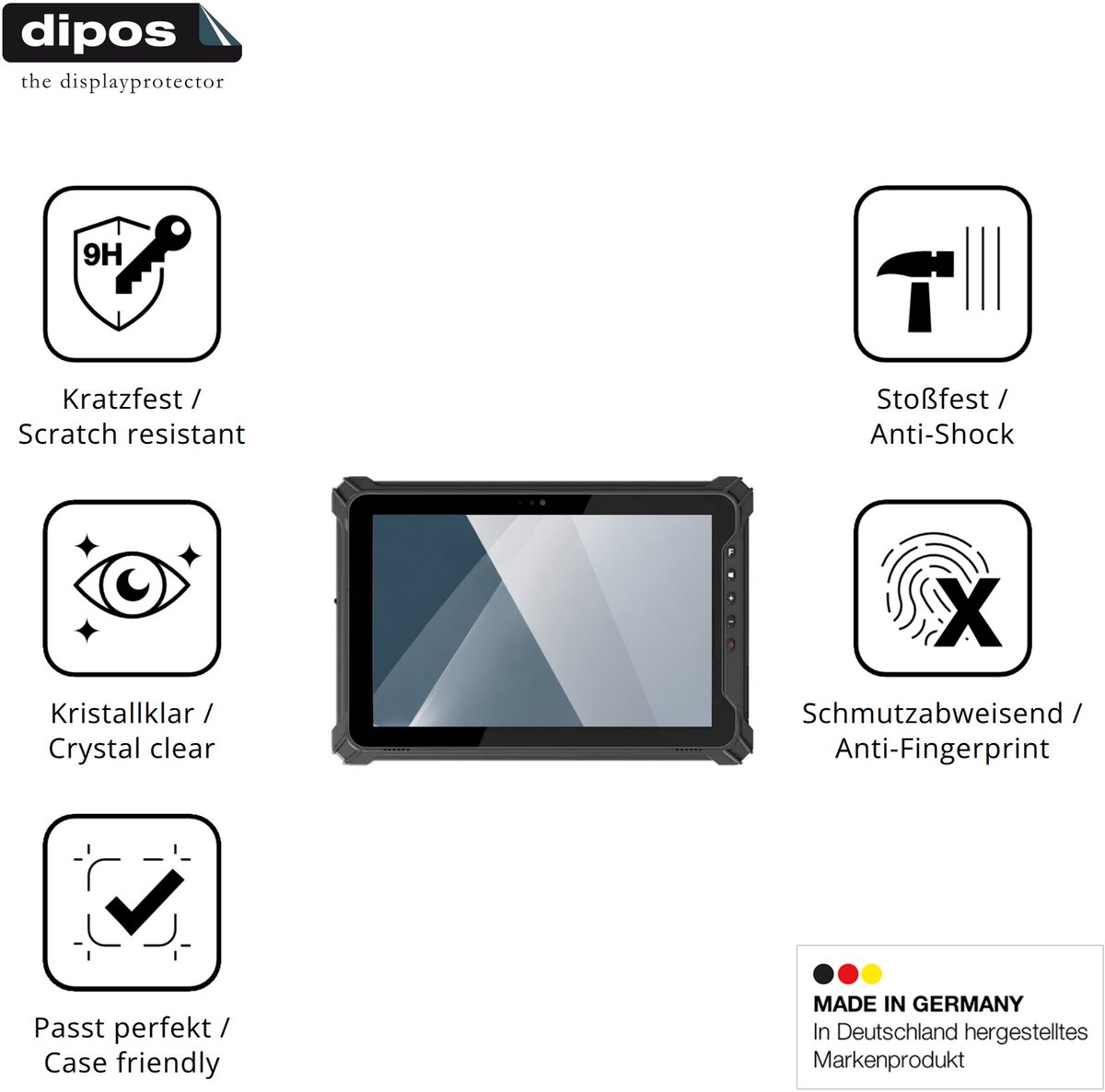 dipos – 2x Pantserfolie geschikt voor Conker SX10 | 9H Screenprotector