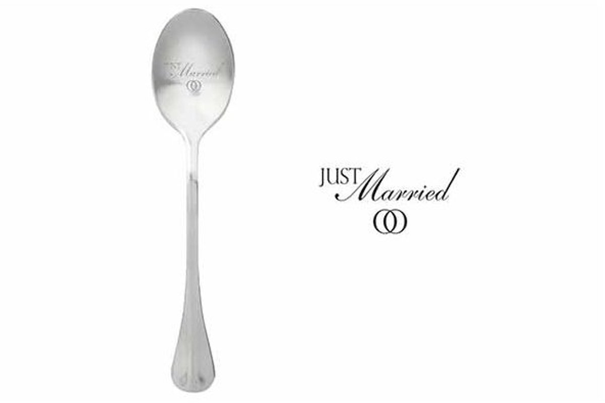 One Message Spoon Set6 Just Married