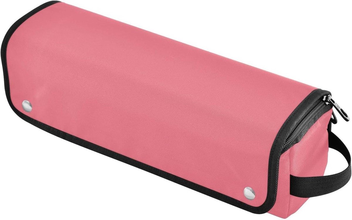 Krultang Reisetui - Haargereedschap Organizer - Veilig Opbergen - Hittebestendig Materiaal - 37 x 10 x 10 cm - Koraalroze