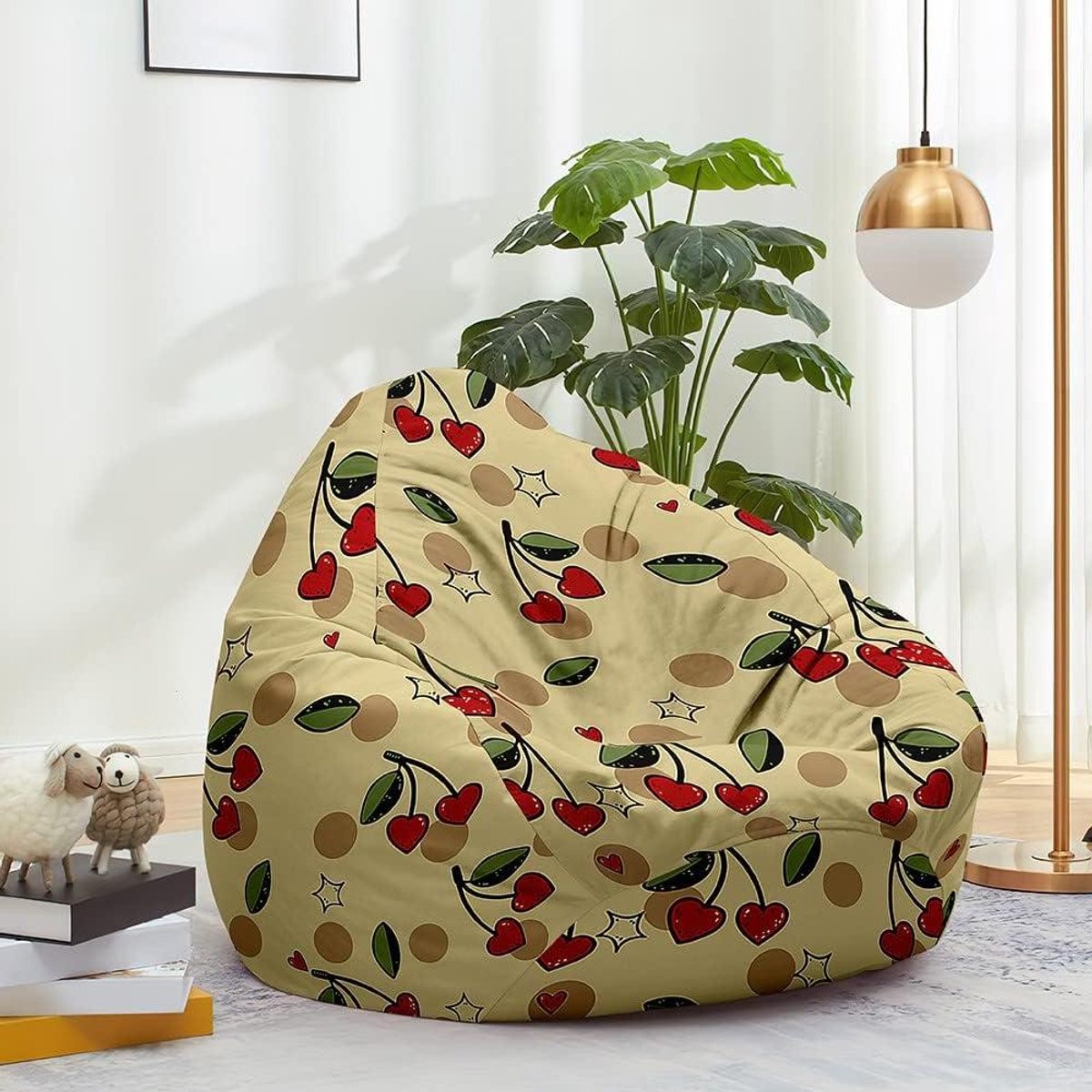 Zitzakhoes - Zitje Knuffel - Ontspannen Zitten - Machinewasbaar Materiaal - 70x80cm - Avocado Groen