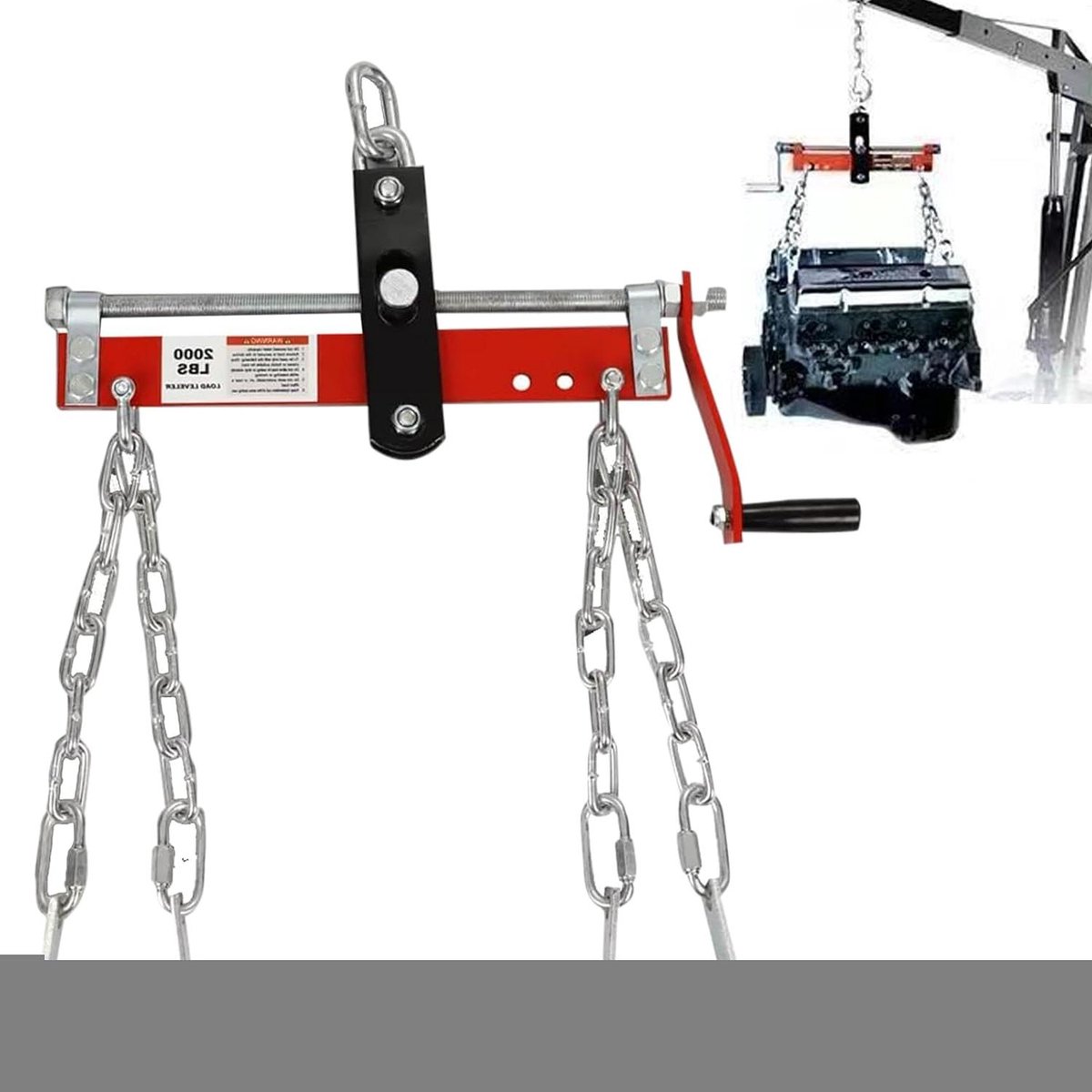 Motorlast Nivelleerder - Motor Takel Leveler - Zwaar Tillen - Veiligheidshaken - 900 kg - Staal