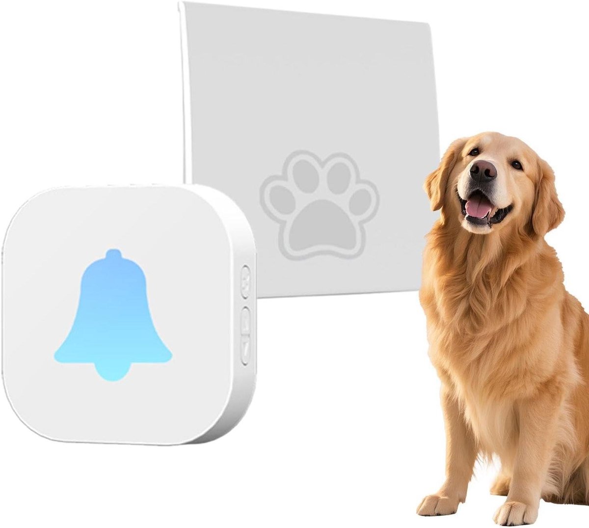 Honden Deurbel - Huisdier Communicatie - Zindelijkheid Training - Waterdicht Weerbestendig - Compact Formaat - Wit