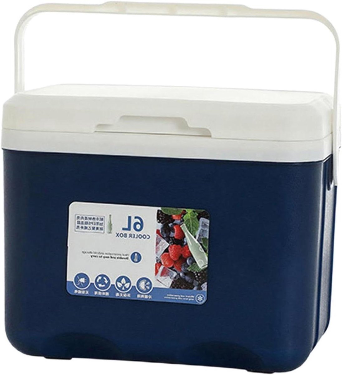 Geïsoleerde Koelbox - Draagbare Isolatiebox - Vers Houden Producten - Meerlaagse Isolatie - 6 Liter Inhoud - Blauw