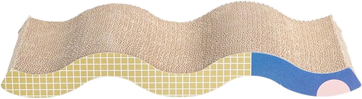 Krabplank voor katten - Krabmat kat Slijpmat - Meubels beschermen - Instinctief krabplezier - 57 x 25 x 7.5 cm