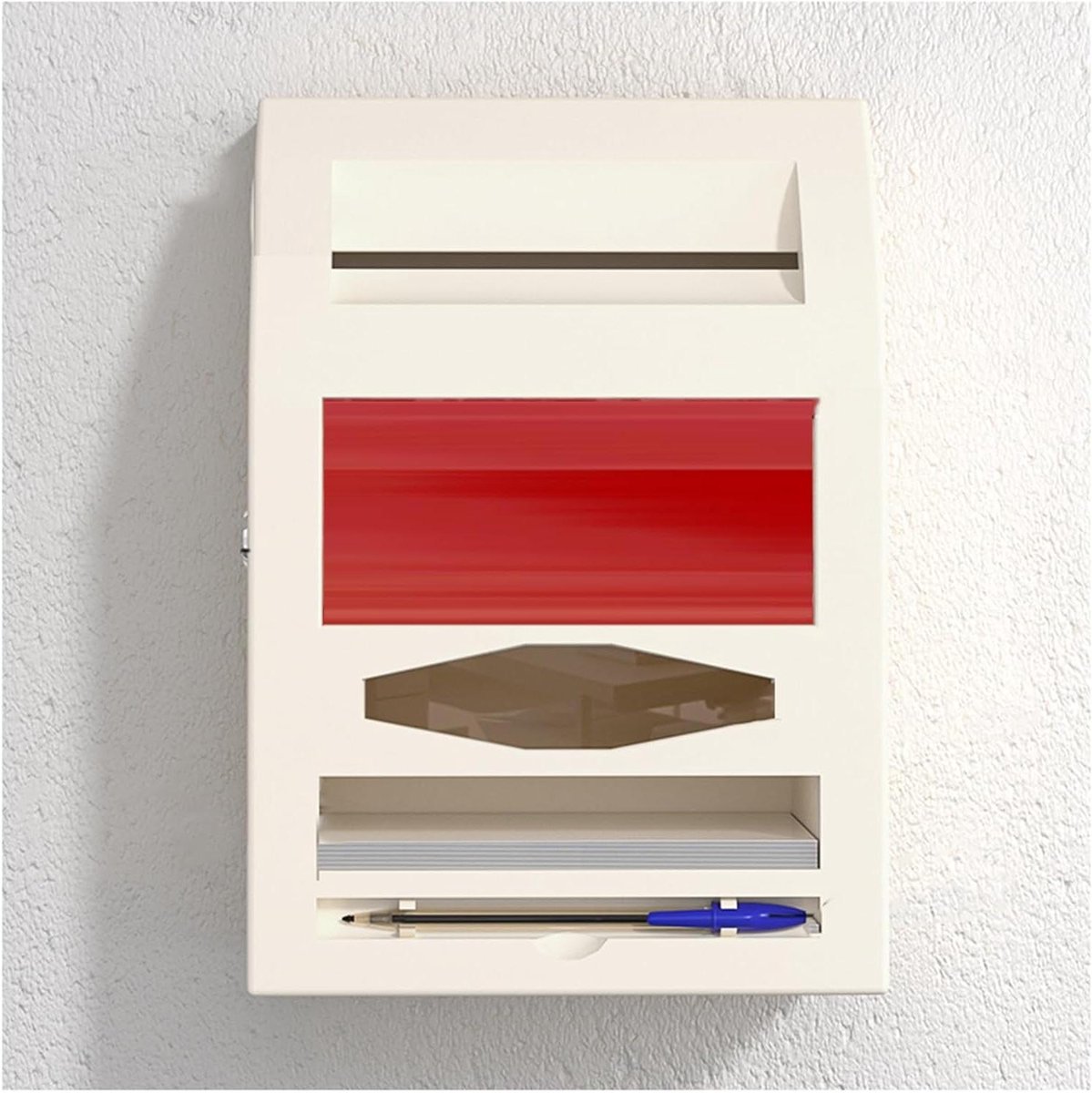 Afsluitbare Brievenbus - Postbus Buiten - Veilig Post Ontvangen - Transparant Kijkgat - 23.5 x 13.5 x 35 cm - Multicolor