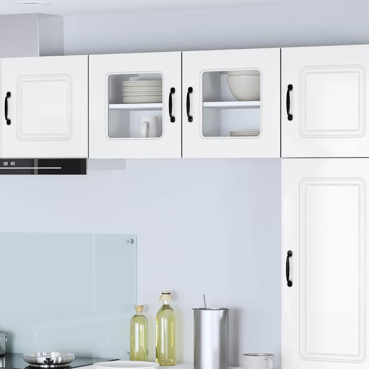 Keukenkast Kalmar - Hangende kast - Keuken organiseren - Hoogglans design - 40 x 31 x 40 cm - Wit