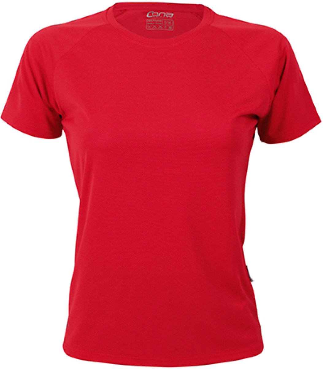 CONA SPORTS - Ladies´ Rainbow Tech Tee - Lobster Red - XL