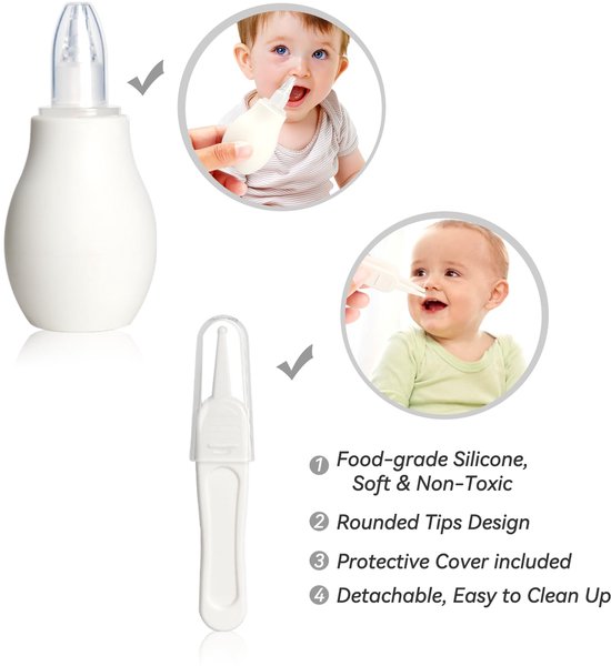 Veiligheidsverzorgingsset voor baby's, met haarborstel, kam, nagelknipper voor babybenodigdheden, set voor pasgeboren meisjes, jongens (grijs wit) — afbeelding 5