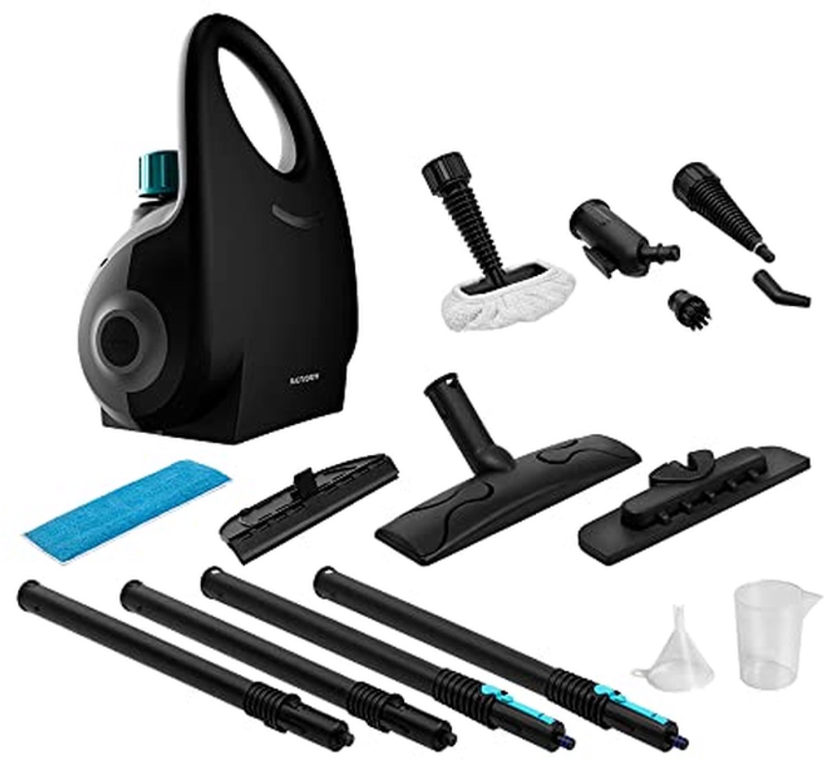 Stoomreiniger - Hete Stoom - Grondig Reinigen - 12 Delige Accessoireset - 750 ml Tank - Metaalkleur