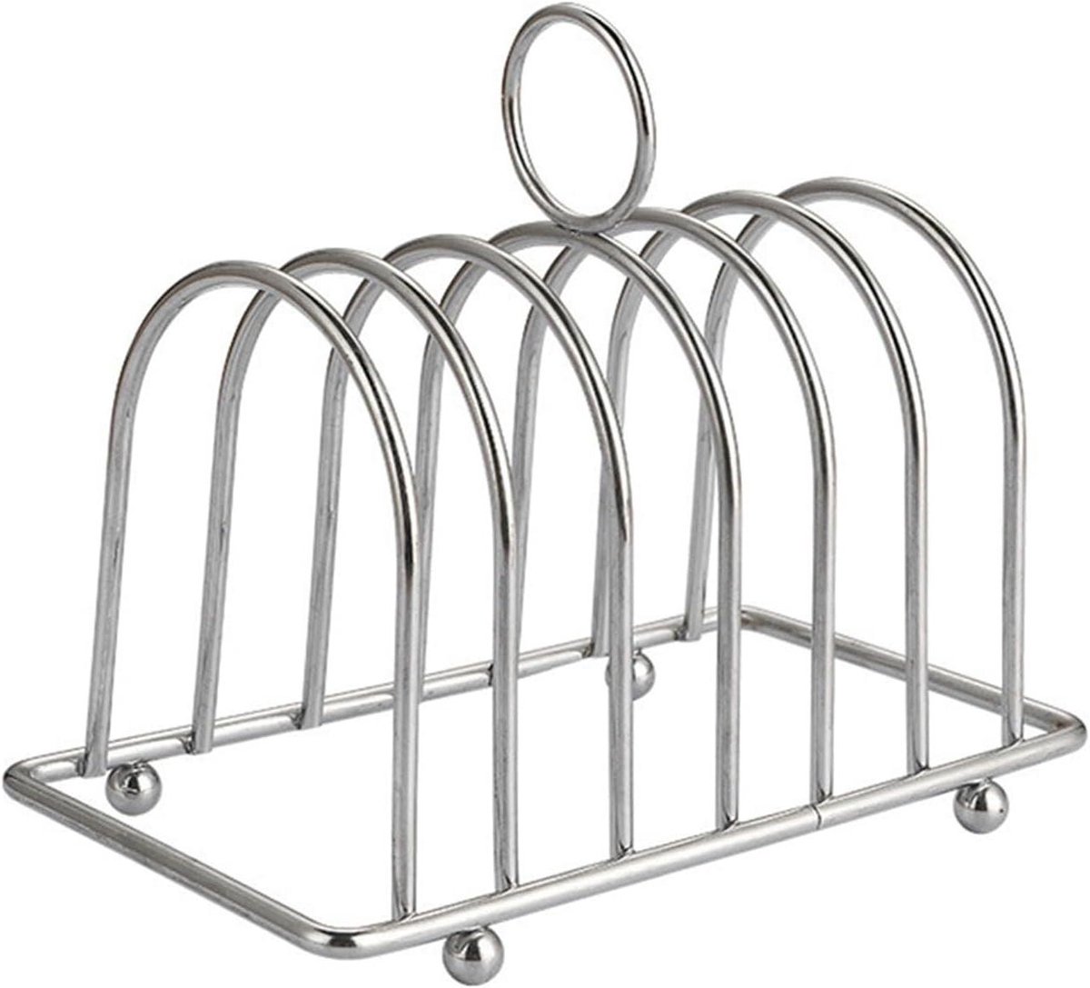 Toast Rek - Brood Houder - Ontbijt Presentatie - Roestvrij Staal - 15 x 12 x 8 cm - Zilver