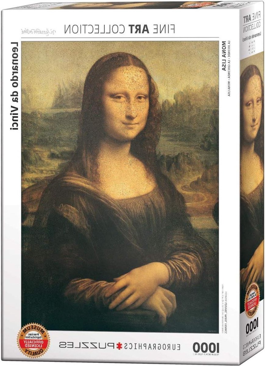 Mona Lisa Puzzel - Kunst Legpuzzel - Ontspannen Tijdverdrijf - Smart-cut Technologie - 1000 Stukjes - Multicolor
