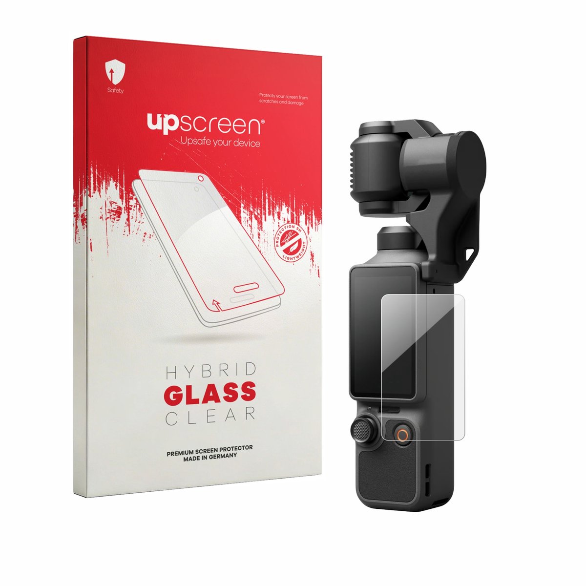upscreen - Screenprotector voor DJI Osmo Pocket 4P - Folie Beschermfolie Beschermglas transparant