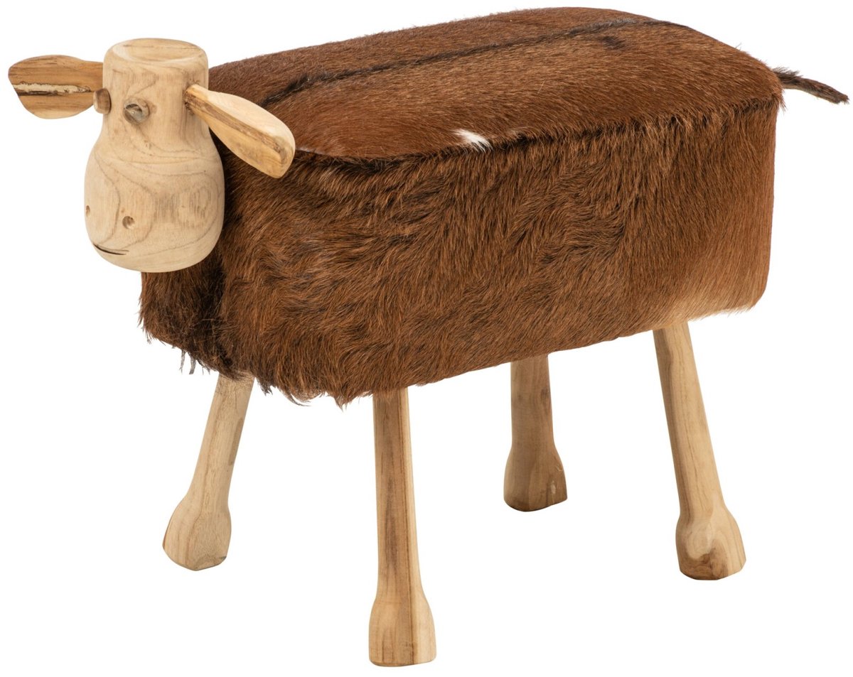 J-Line Kruk schaap - leer - bruin/naturel