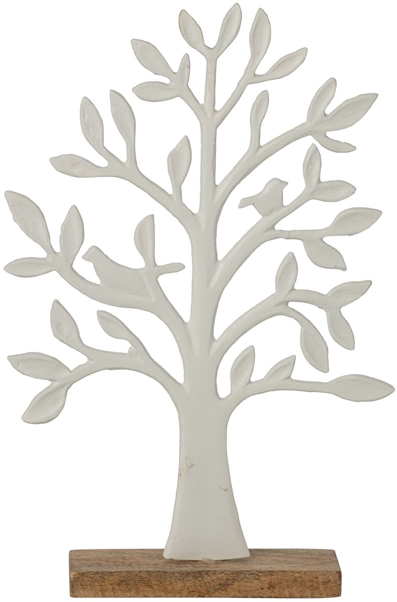 J-Line Boom op voet - aluminium - wit/naturel - large