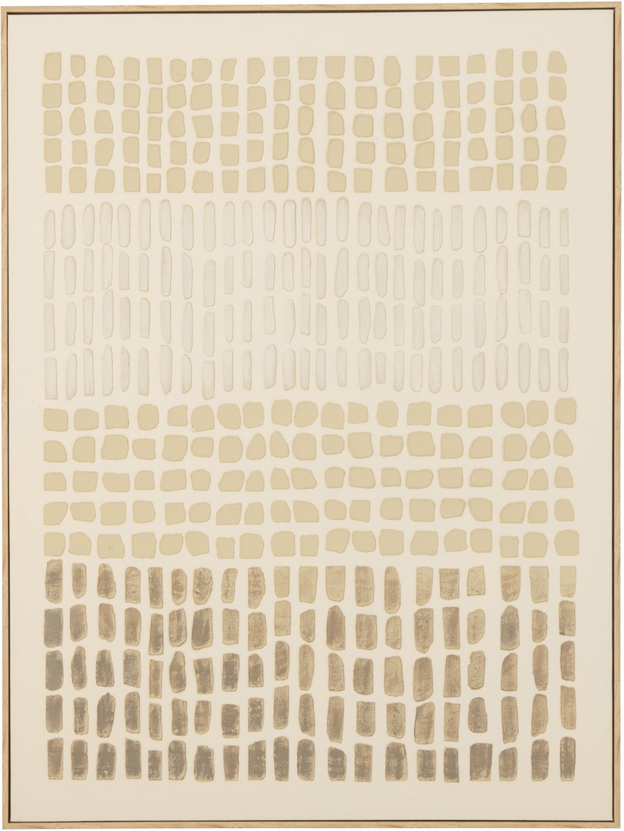J-Line Schilderij met textuur - grenenhout - beige