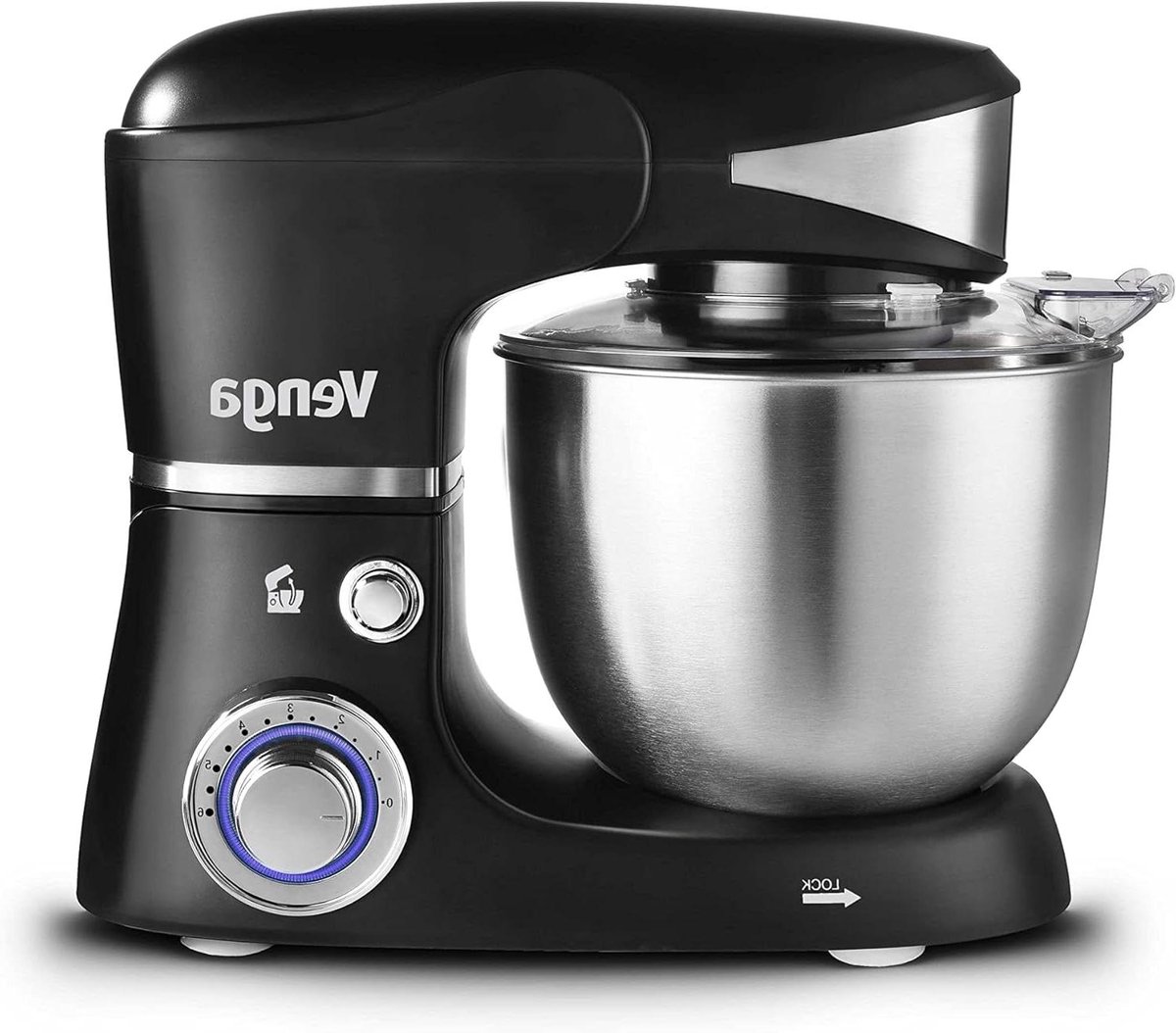 Keukenmachine - Mixer - Deeg Kneden - Krachtige Motor - 5 Liter Kom - Zwart