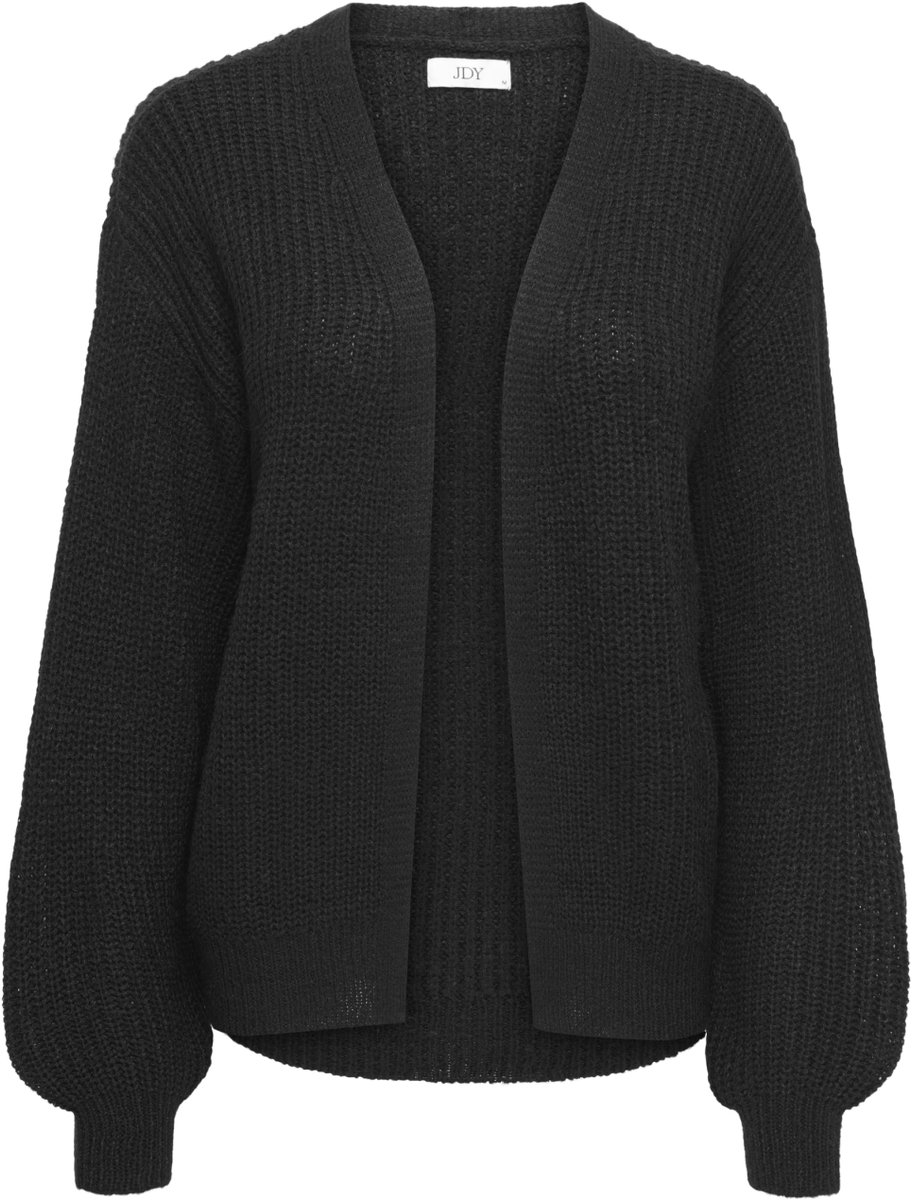 Jacqueline de Yong Vest Jdymegan L/s Open Cardigan Knt 15310547 Black/w.black P Dames Maat - XL