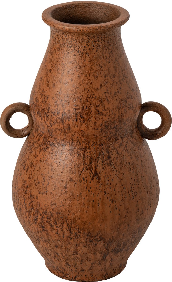 J-Line Vaas - keramiek - cognac - large