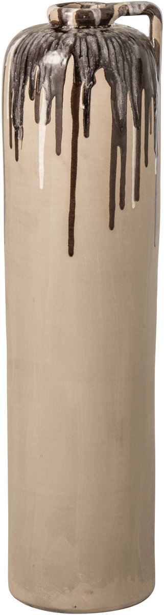 J-Line Vaas - keramiek - beige/bruin - medium