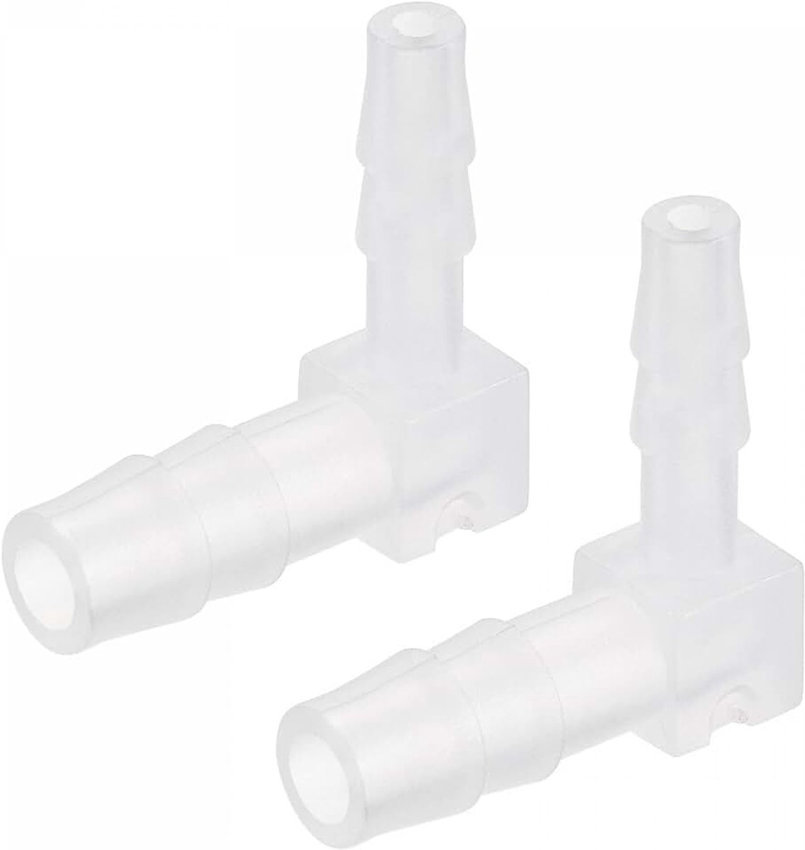 Sourcing map 2 stuks slangaansluiting 5 mm tot 7 mm diameter. Kunststof snelle elleboogkoppeling verloopstuk