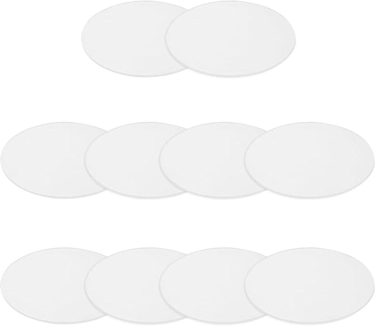 Ronde folie van stevig siliconenrubber, 10 stuks 60 mm diameter x 2 mm dikte ronde siliconen afdichting voor huis anti-vibratie anti-slip afdichting, doorschijnend