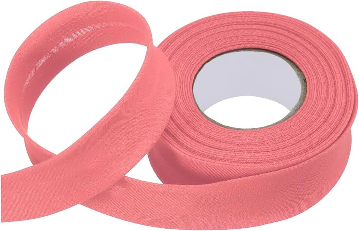 2,54 cm BIA-band, enkele plooiband van polyester, voor het naaien, naaien van dekbedden, randen en handwerk (felrood, 2,5 m)