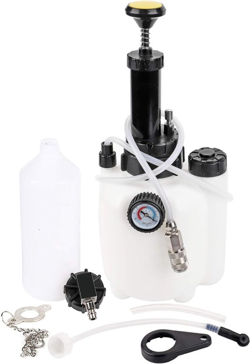 Complete Set voor Koppeling en Remvloeistof, Inclusief 3L Handdrukpomp, 1L Extractiefles en Adapter Caps