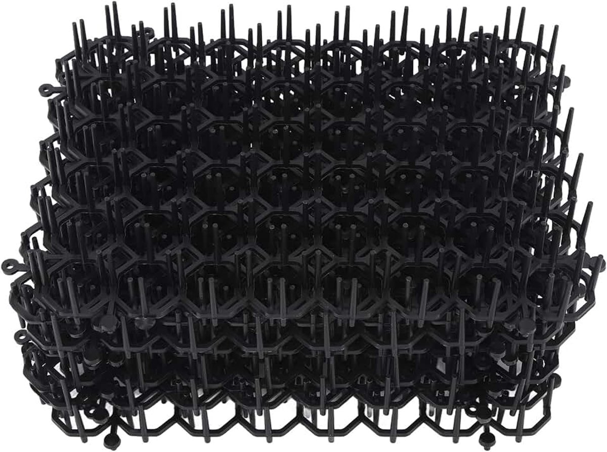 12 Pack Cat Mat, Cat Deterrent Mat Cat Spike Mat Anti Cat Mat Scat Mat for Outdoor Garden Window Sofa, Plastic Cat Deterrent Furniture Plant Protectors From Cats Dogs