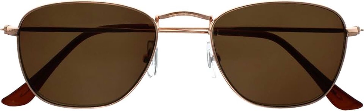 Sky Dun Omrand Metaal Licht Rose Goud Bruine Tips Mannen Vrouwen Zon Lezers Leesbril UV400 S95-9 +2,00