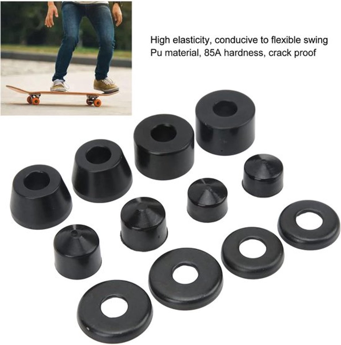 PU-skateboard-dempers - Hoge Veerkracht - Schokbestendige Longboard Pads
