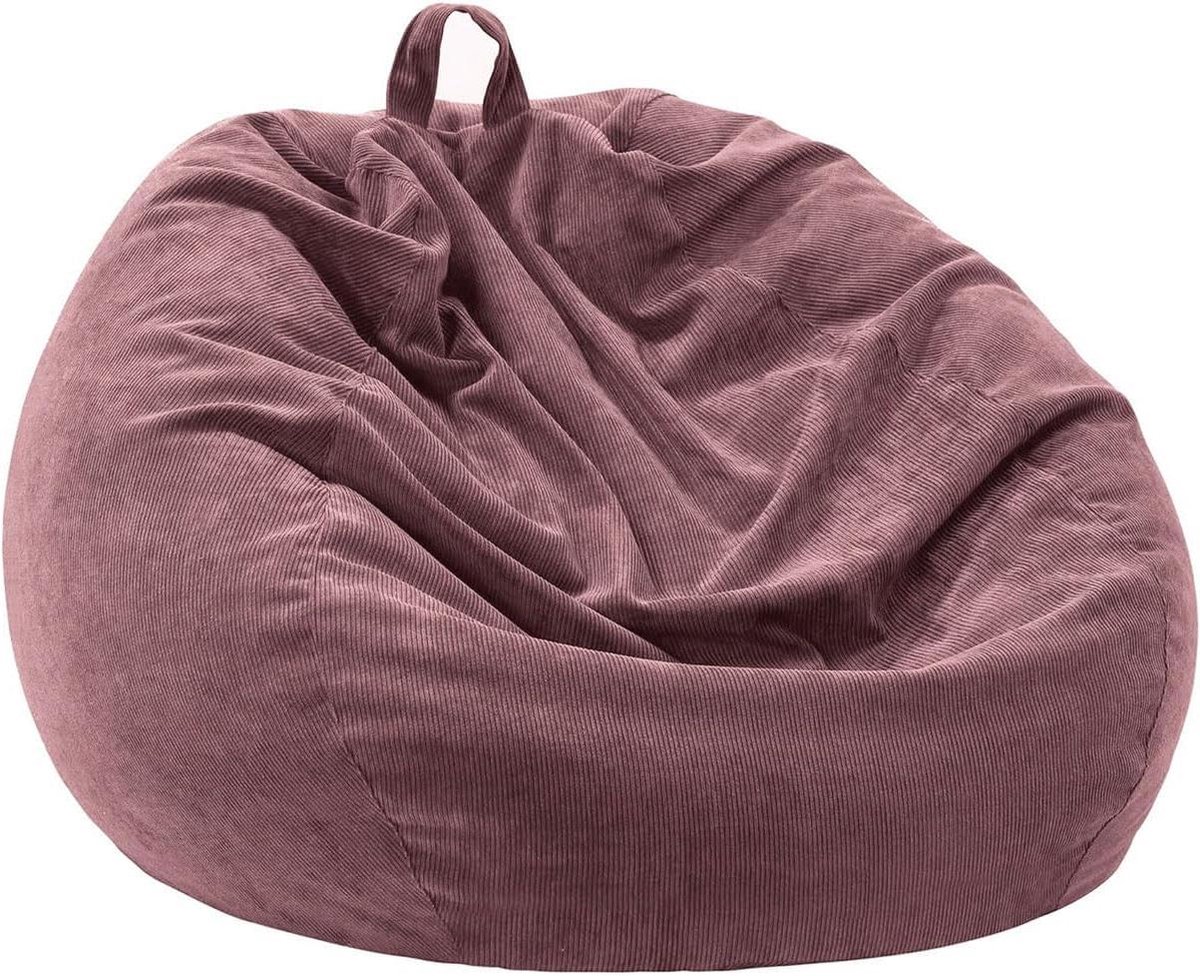 Zitzak Stoelhoes - Opbergzak Speelgoed - Ontspannen Zitten - Zachte Corduroy Stof - 200 Liter - Fuchsia