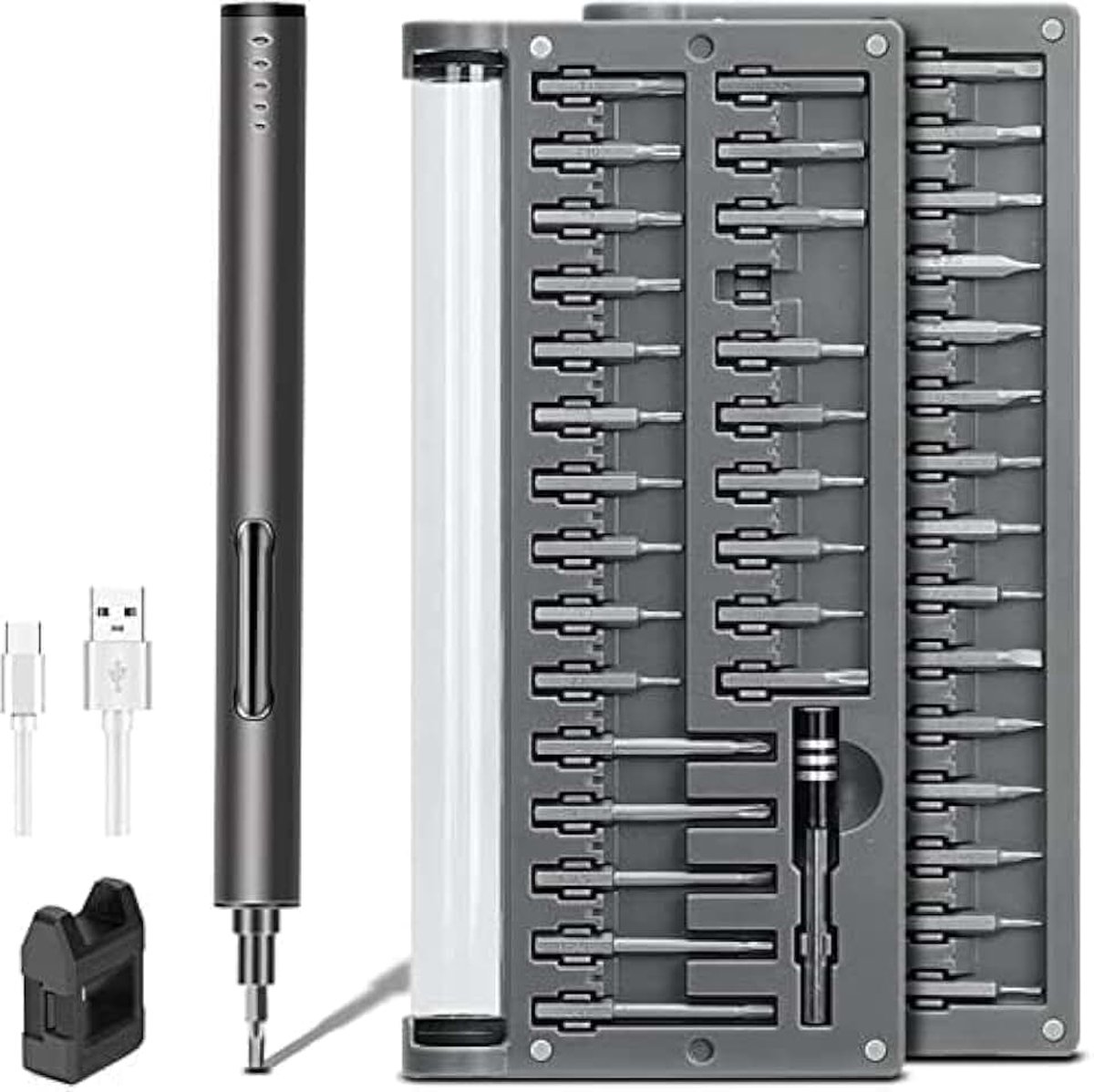 Schroevendraaierset elektra 57in1 mini magnetische gereedschapsset torx bit | Precision Screwdriver Kit Electric mini screwdriver, elektronica reparatieset voor laptop tablet smartphone watch camera