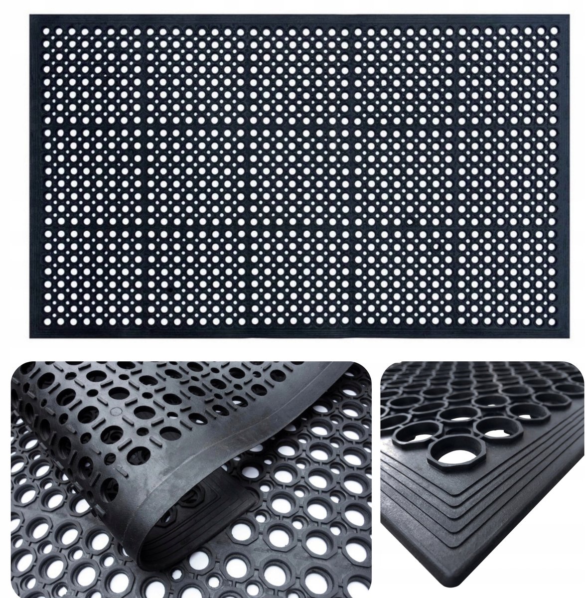 Rubberen Deurmat met Oprit 80x120cm - Antislip Buitenmat