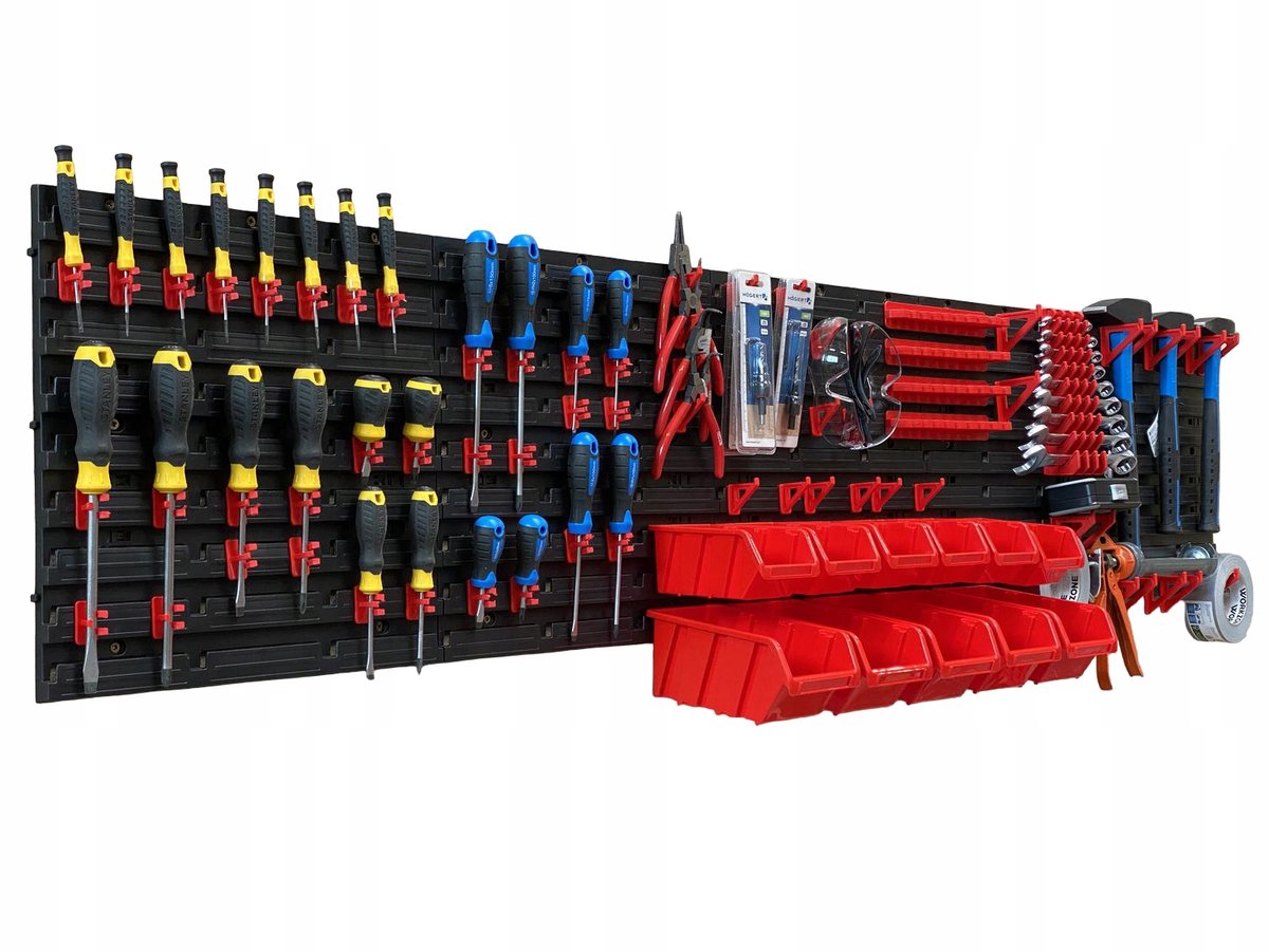 TABLICO Gereedschapswand 193,5x39 cm met Kuipjes en Haken - Nederlands Product