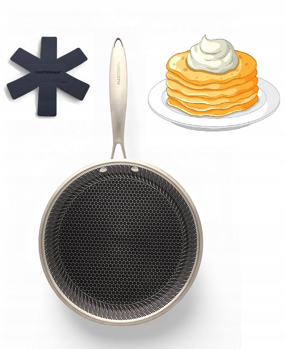 Masterpan Pannenkoekenpan 26cm RVS Honingraat Inductie