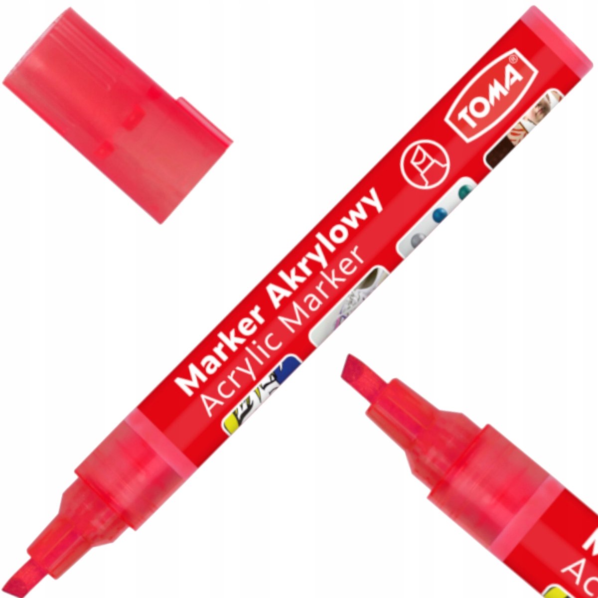 Toma Acryl Marker TO-403 Sneeuwvlok Punt Rood 1-5mm