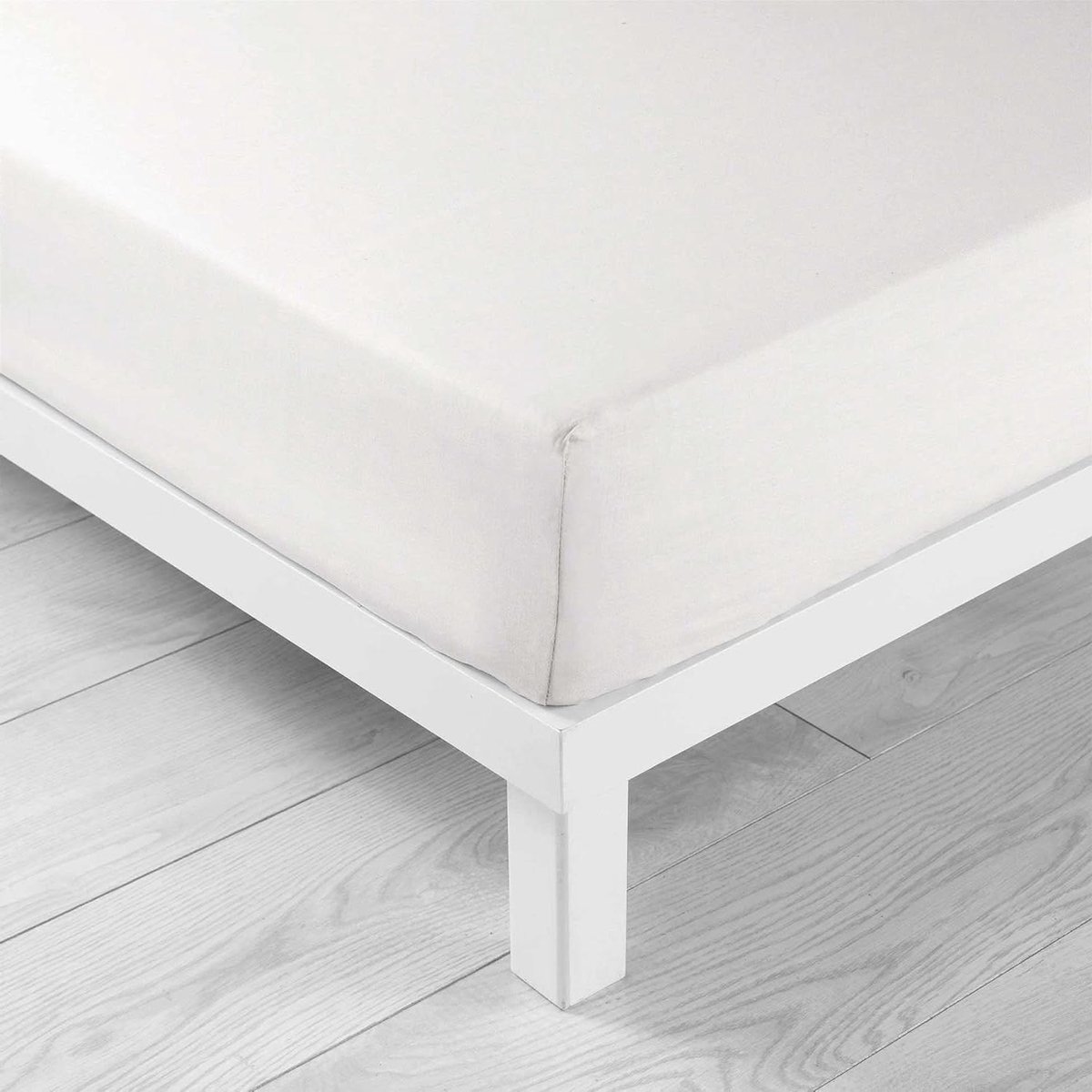 Hoeslaken Dubbel Bed - Laken Molton - Comfortabel Slapen - Gemaakt Van Katoen - 160x200cm - Wit