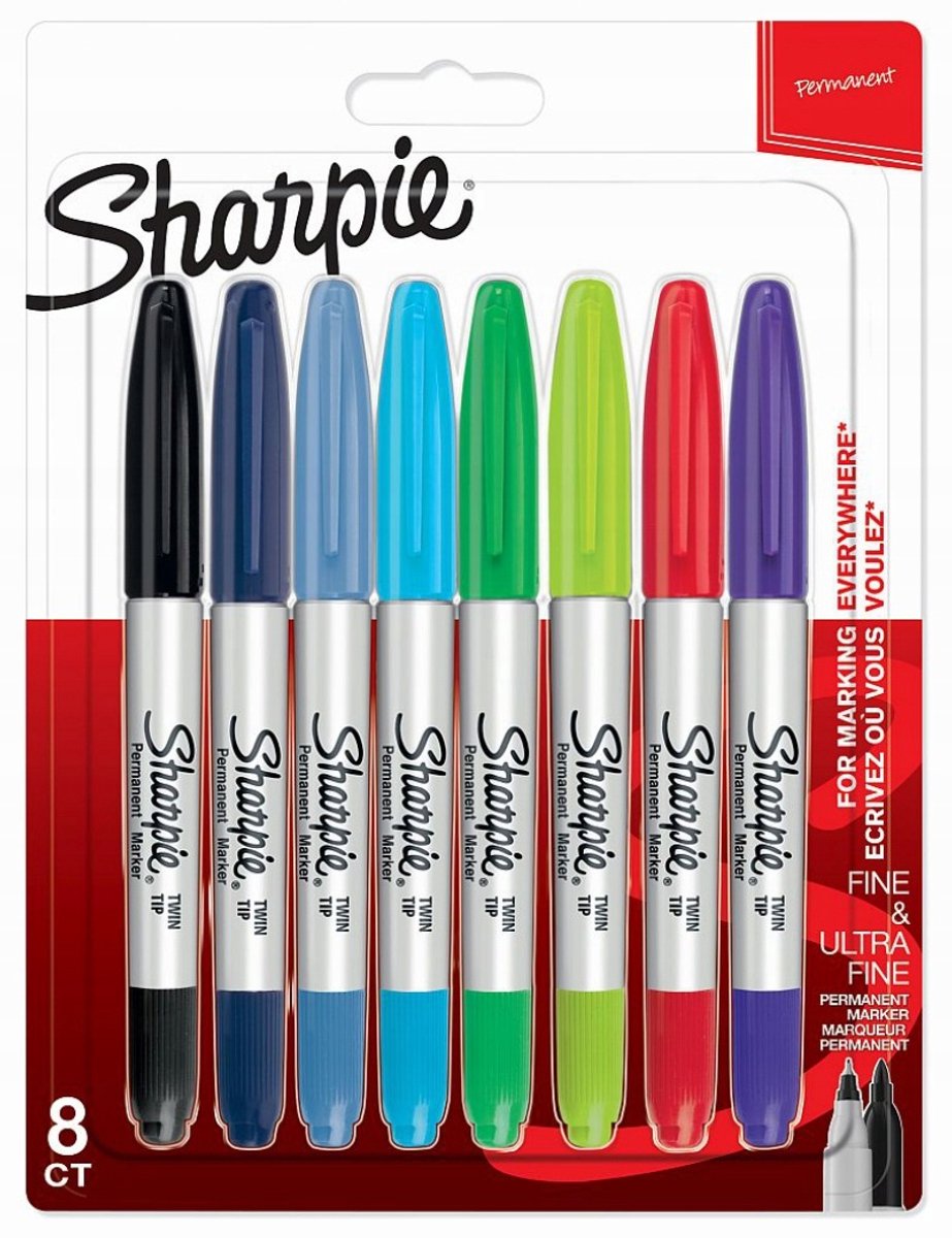 Sharpie Twin Tip permanente markers - 8 kleurenmix