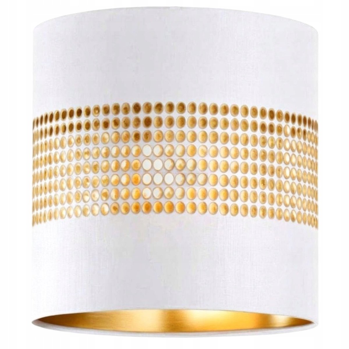 Oro Deluxe Lampenkap Cilinder Wit Goud 15cm