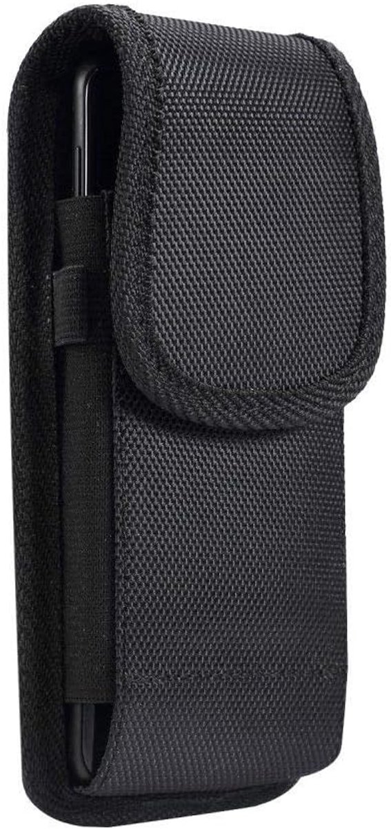 Belt Holster with Metal Clip and Card Holder voor Lenovo K320t - Black — afbeelding 2