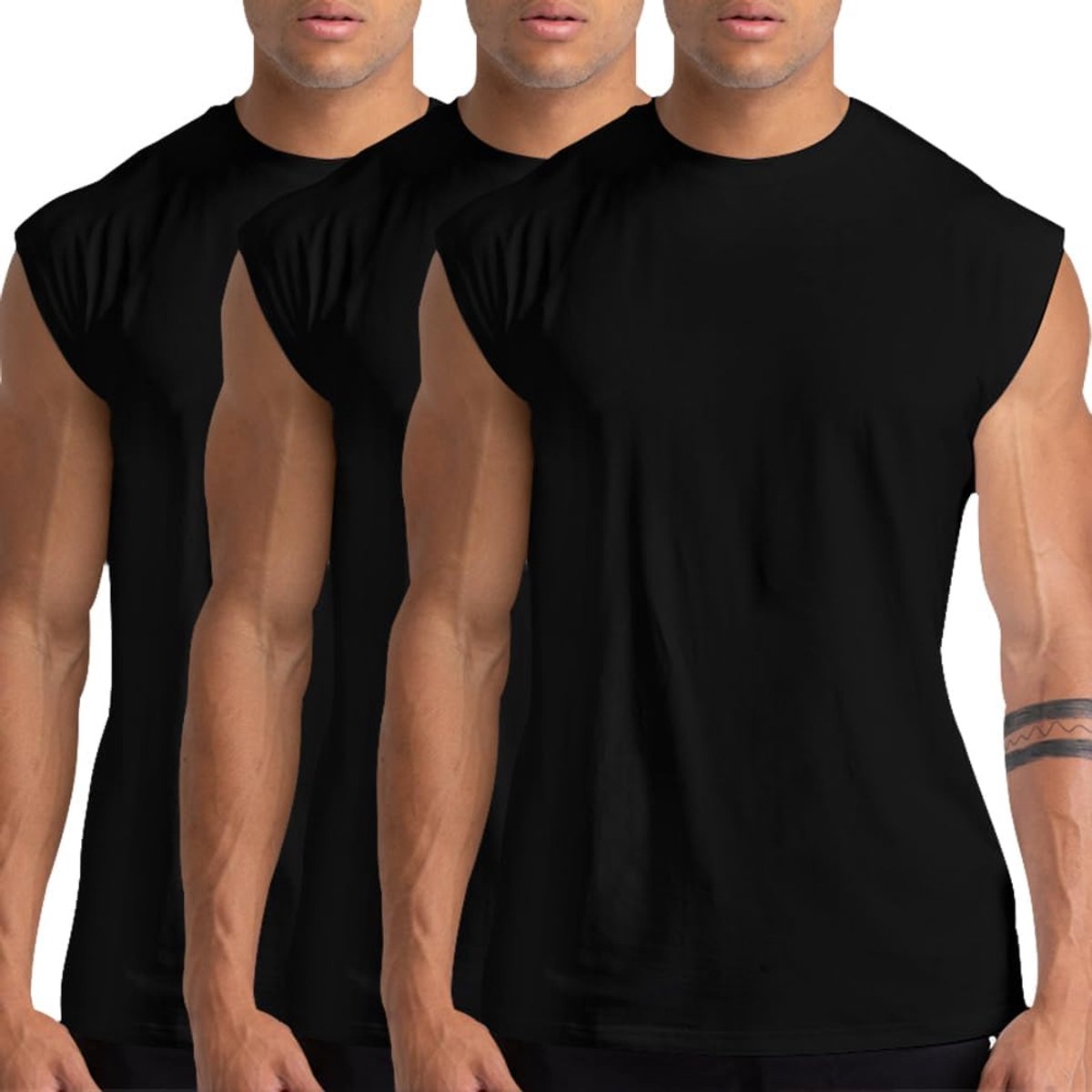 1, 3 of 5 stuks katoenen sportschooltanktops voor heren, mouwloze workoutshirts, atletische spiershirts, geschikt voor training en bodybuilding, sportieve stijl